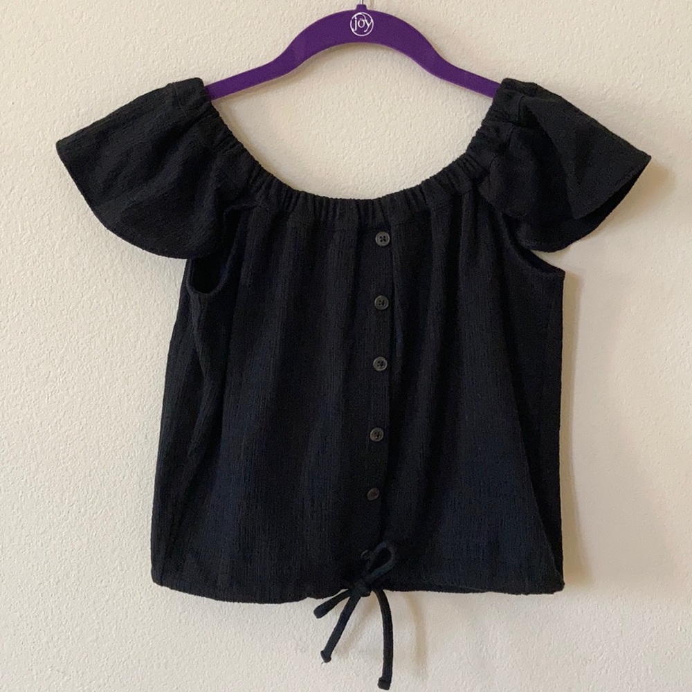 Madewell Black Off the shoulder Top XS